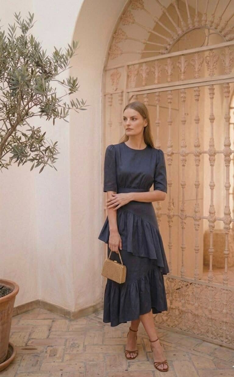 Alia  Combinación elegante con efecto cartera y piernas anchas
